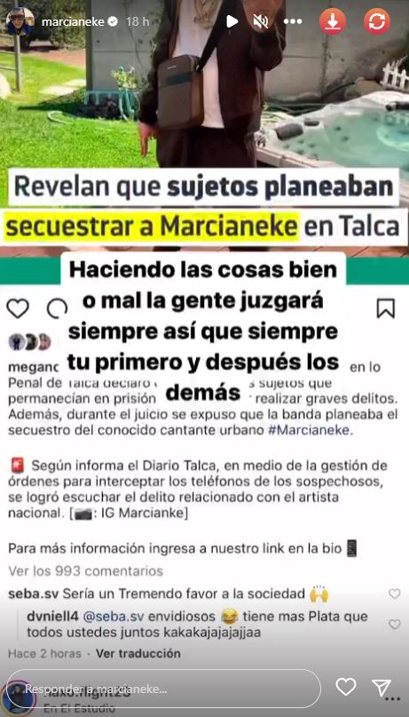 Reacción de Marcianeke