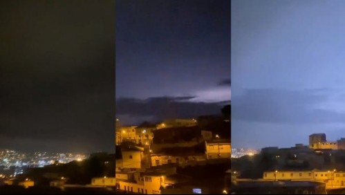 'A falta de fuegos artificiales... relámpagos': Tormenta eléctrica sorprende a los habitantes de la región de Valparaíso