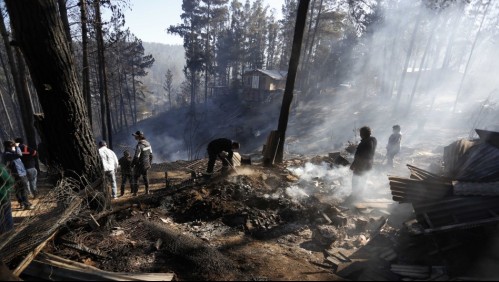 Incendio forestal en región del Biobío ha consumido 5 mil hectáreas, afecta a 20 viviendas y dejó escuela rural quemada