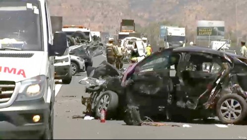 Fatal colisión múltiple en Ruta 68: Esta es la hipótesis que maneja Carabineros sobre el accidente