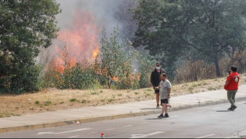 Alerta Roja en Til Til por incendio forestal amenaza a empresa minera