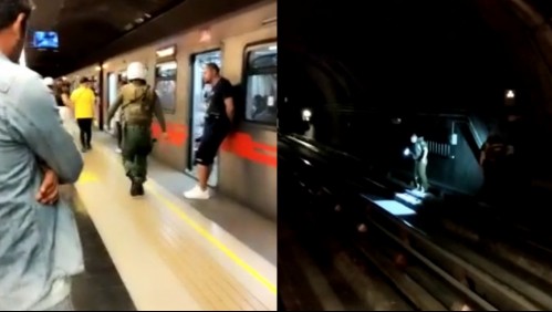 Delincuente habría ingresado a las vías del Metro de Santiago: Servicio fue detenido en tres estaciones de L5