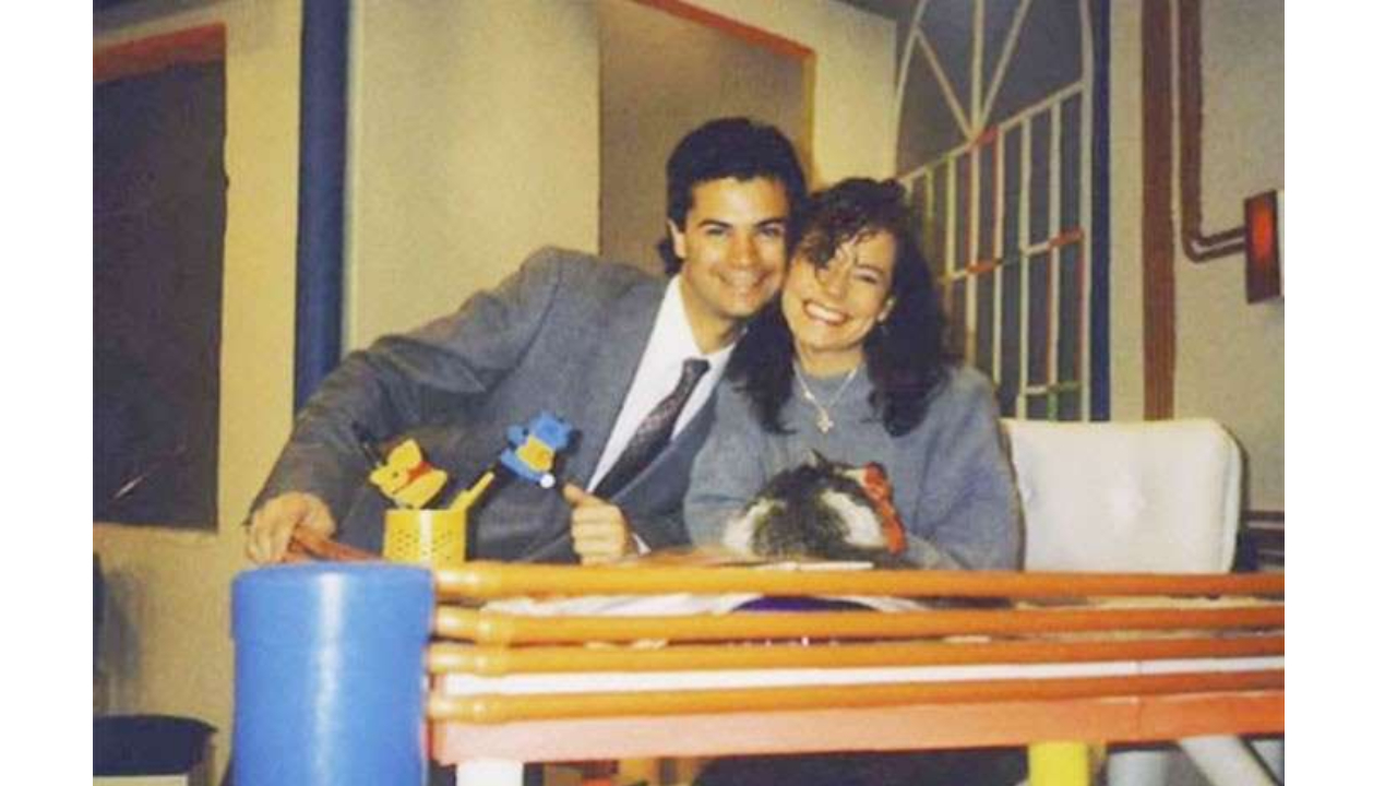 Felipe Camiroaga y Kathy Salosny