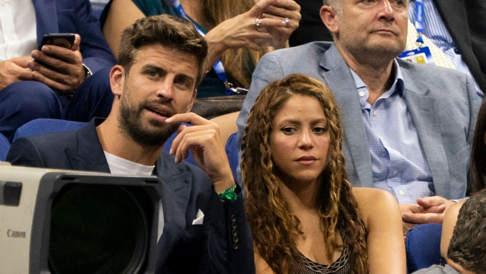 Shakira y Gerard Pique en un partido de US Open en 2019. Créditos: EMMERT / AFP