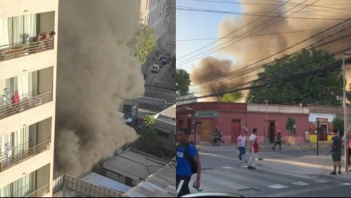 Incendio afecta a bodega en Estación Central