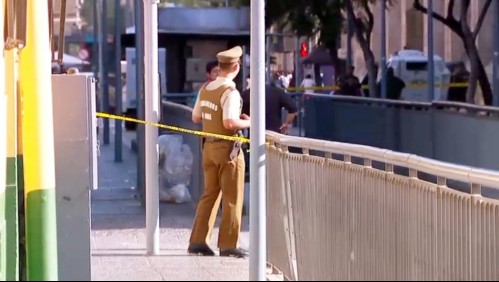 Carabinero balea a hombre que habría estado realizando robos en el centro de Santiago: Sujeto portaba arma blanca