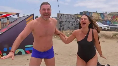 Neme y Renata Bravo se lanzaron al mar en pleno 'Mucho Gusto'
