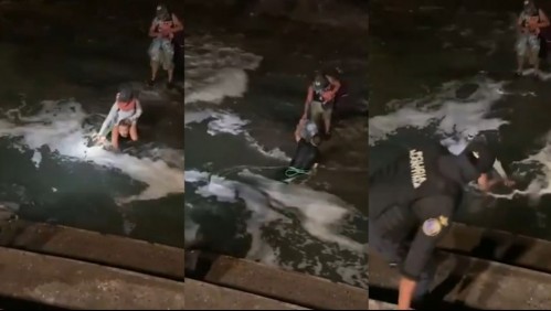 Producto de las marejadas: Policía Marítima de Iquique socorre a dos personas en condición de calle