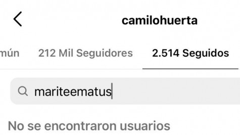 Camilo Huerta dejó de seguir a Marité Matus