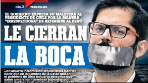 'Le cierran la boca': Diario peruano publica polémica portada tras críticas del Presidente Boric a gobierno de Boluarte