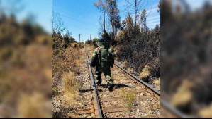 Encuentran proyectil de mortero de uso militar cerca de línea férrea en Ercilla