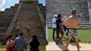 Video muestra golpiza que recibió turista polaco que subió escalera de pirámide de Chichén Itzá