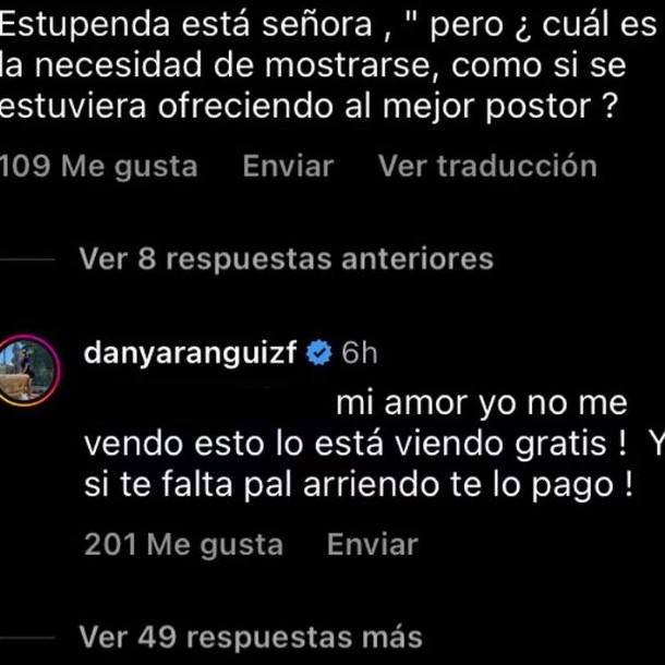 Comentario a Daniela Aránguiz