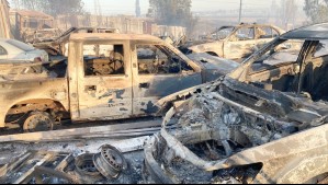 Incendios en Ñuble: Videos muestran cómo el fuego consumió gran cantidad de autos