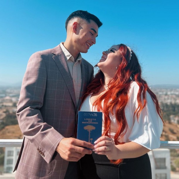 Christell Rodríguez y su marido