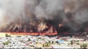 Video muestra cómo avanza el fuego por una plantación de trigo en Vilcún: nueve viviendas se vieron afectadas