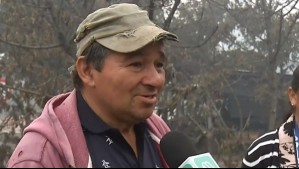 'El fuego nos ganó': Hombre logra rescatar a sus animales tras perder todo en incendio de Quillón