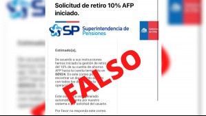 Superintendencia de Pensiones alerta por mail fraudulento con solicitud para retirar el 10% de la AFP