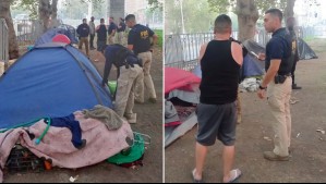 Hombre que era investigado por homicidio vivía en una carpa en la Alameda: Fue detenido durante fiscalización