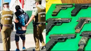 Portaba siete armas de fuego y 156 municiones: Motociclista fue detenido por conducir contra el tránsito en Valparaíso