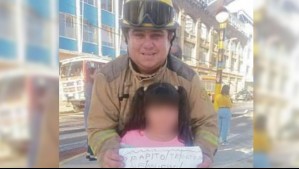 'Estaba preocupada': Bombero que combatía incendios en Quillón y Ninhue se reencontró con su hija de 6 años