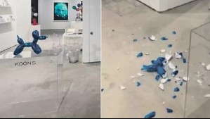 Costaba 42 mil dólares: Mujer rompe casualmente valiosa escultura de un perro inflable en Miami
