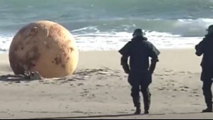 Video muestra misteriosa bola de metal que apareció en Japón: Tiene 1.5 metros de diámetro