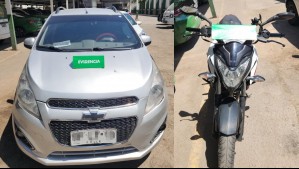 Detienen a cinco sujetos por diferentes robos por sopresa en Providencia: Usaban motocicletas y un auto