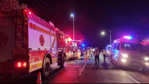 Cuatro víctimas fatales deja accidente de tránsito en Tiltil: Un lactante sobrevivió y se encuentra internado