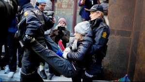 Así fue desalojada Greta Thunberg y activistas samis tras protesta en Noruega