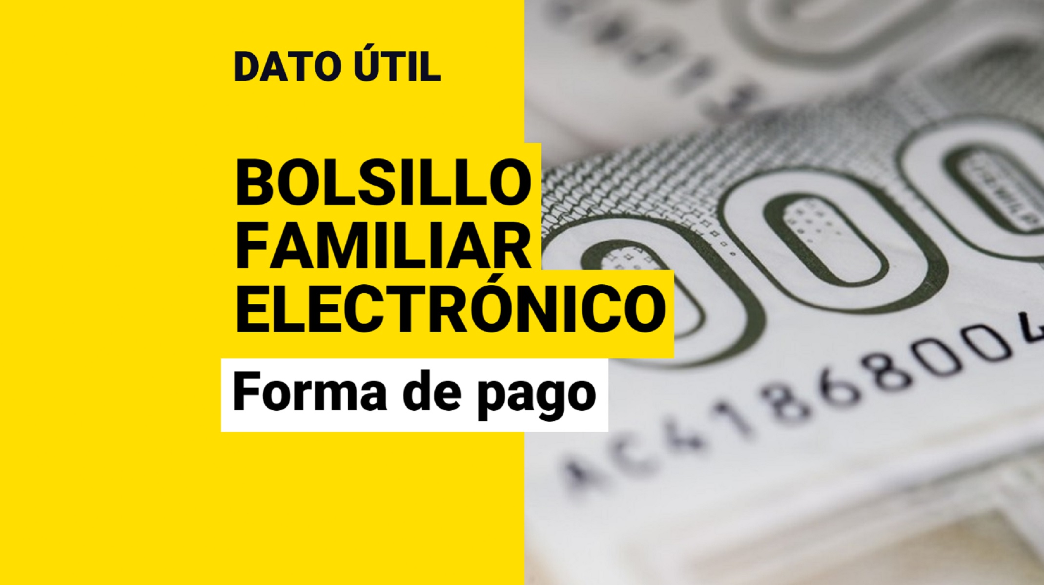 Bolsillo Familiar Electrónico: Así Se Pagaría El Nuevo Beneficio ...