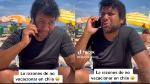 'Sale más caro que vacacionar en Miami': Comediante venezolano se hace viral con su análisis sobre las playas chilenas