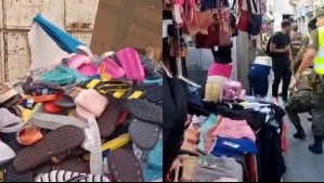 Decomisan calzado, prendas y otras especies: Nuevo desalojo de comercio ambulante en centro de Santiago