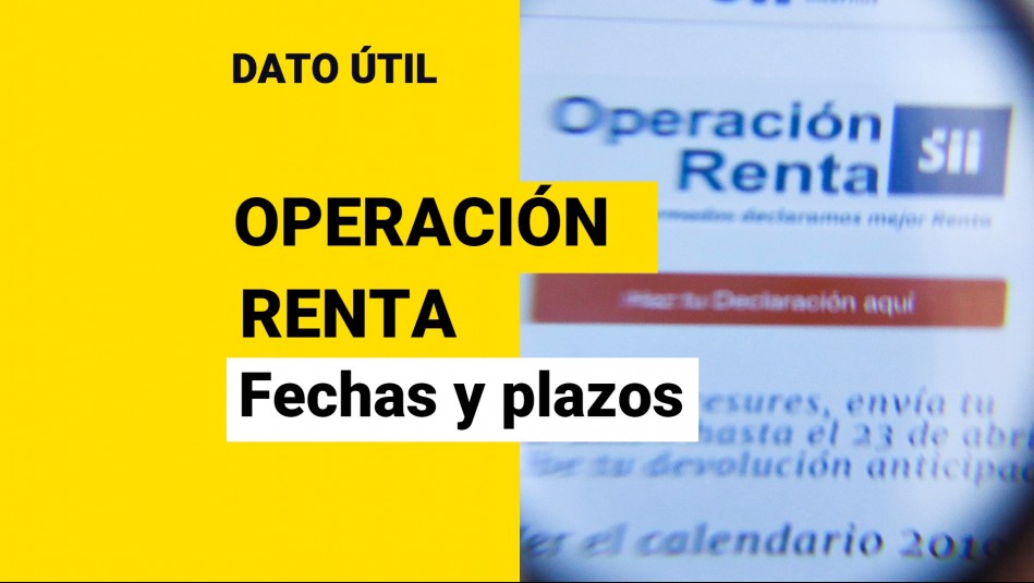 Operación Renta ¿Cuándo debo realizar mi declaración para recibir el