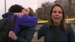 'Lo siento mucho': Periodista interrumpe transmisión en vivo para abrazar a su hijo tras un tiroteo en su escuela