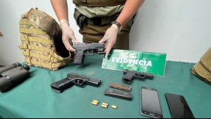 Carabineros detiene a cinco personas con armamento y municiones en región de Coquimbo: Las lanzaron en plena huida
