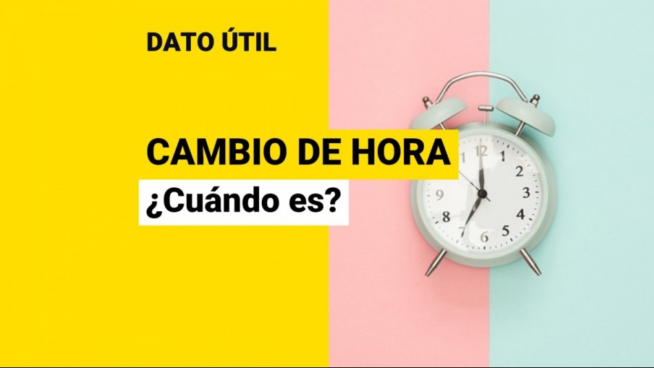 Cambio de hora en Chile Revisa cuándo se modifican los relojes