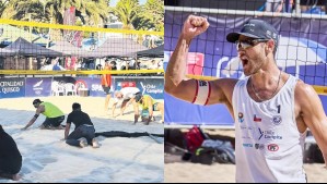 Tuvieron que detener el partido: Marco Grimalt perdió su anillo de matrimonio en pleno encuentro de vóleibol playa