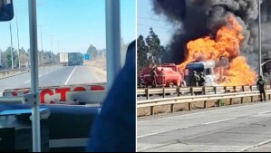 Videos muestran brutal ataque incendiario en Ruta 5 Sur: Camión fue quemado por desconocidos en Pidima