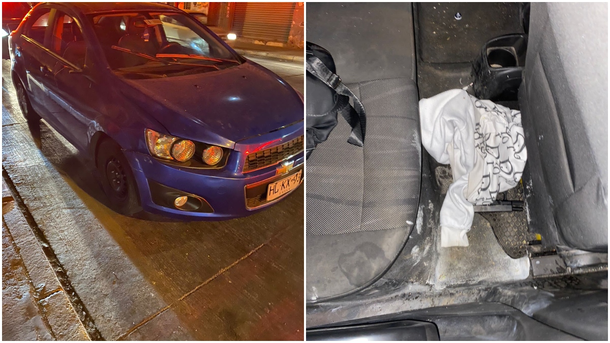 En este vehículo se movilizaban los presuntos asesinos del cabo primero Daniel Palma Yáñez.