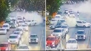 Video muestra colisión múltiple tras persecución policial en Conchalí: Accidente dejó cuatro lesionados y un detenido