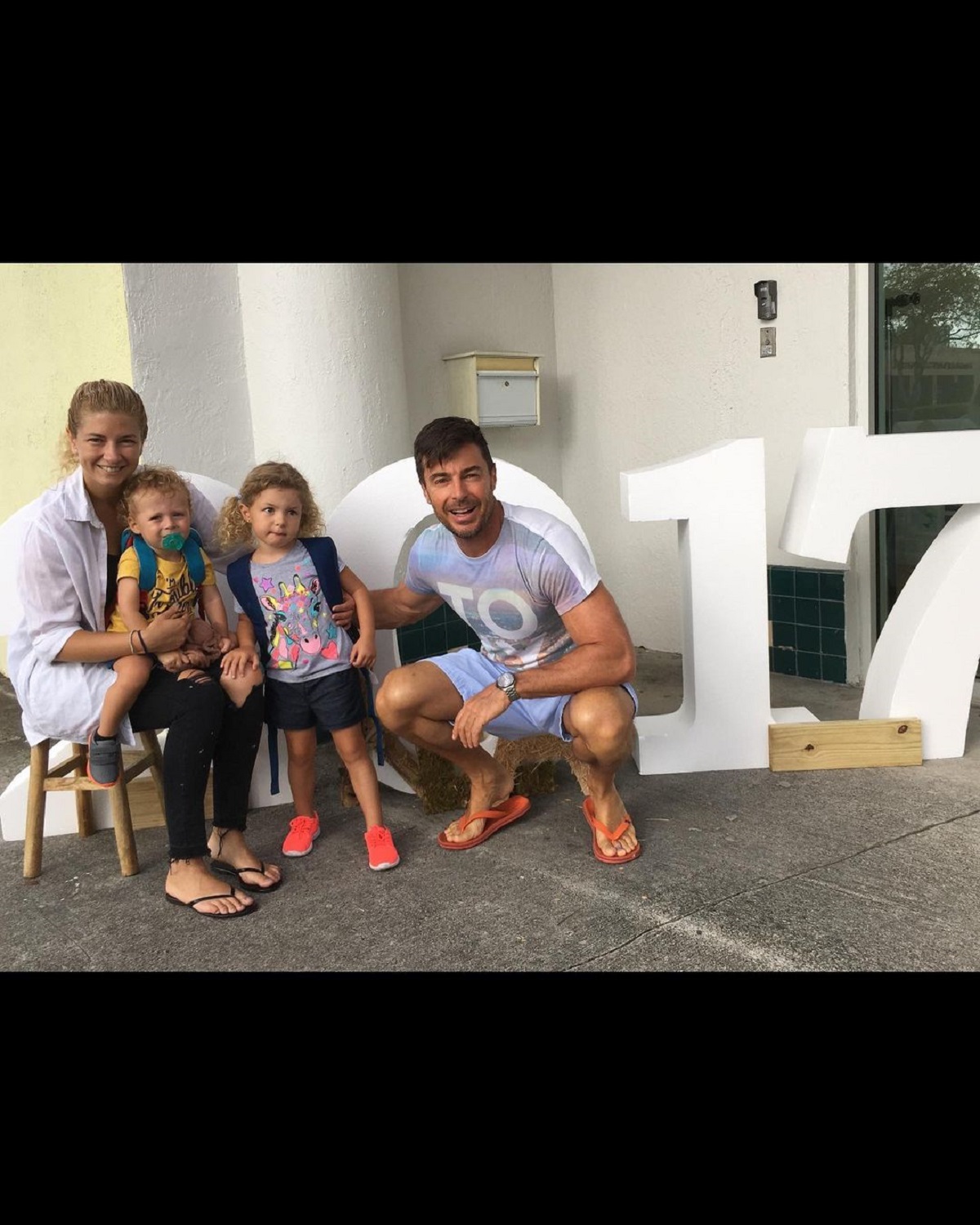 La familia cuando llegó a vivir a Estados Unidos (Instagram giancarlopeta)