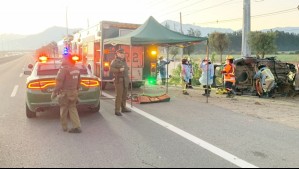 Dos fallecidos tras grave accidente de tránsito en autopista Acceso Sur en Puente Alto