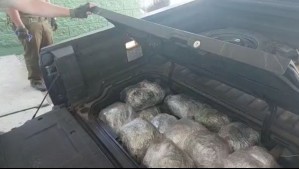 Carabineros logra incautar 76 kilos de cannabis: La transportaban en vehículo con compartimiento secreto