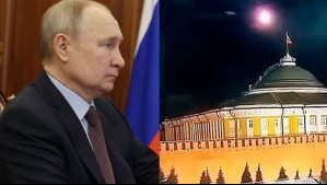 TV rusa muestra a Vladimir Putin en el Kremlin tras el presunto ataque con drones