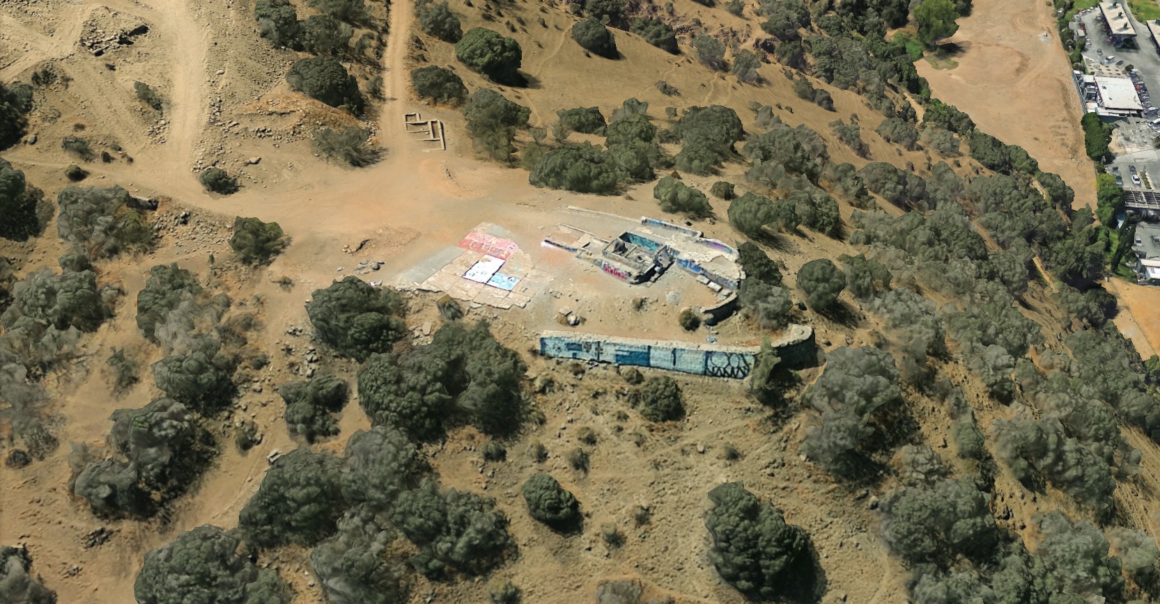 Estas son las ruinas de la misteriosa mansión en Cerro Alvarado (Google Earth)