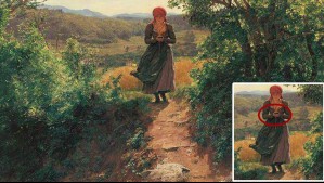 Cuadro de 1860 genera debate por mujer que supuestamente sostiene un 'celular' en la pintura