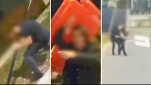 Video muestra a un grupo de jóvenes vandalizando señaléticas en La Dehesa