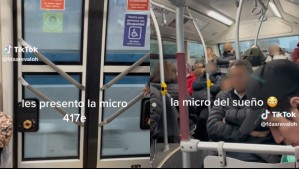 'La micro del sueño': Captan a pasajeros durmiendo al mismo tiempo en un recorrido en Santiago