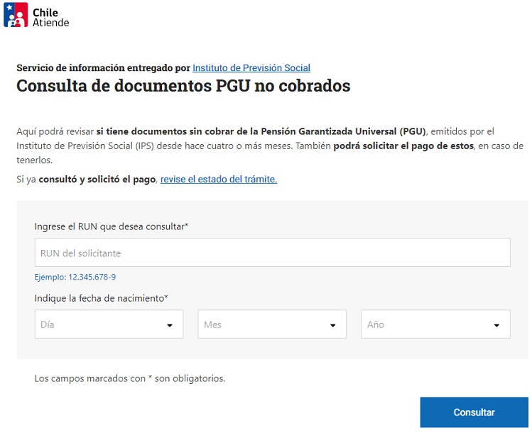 Habilitan plataforma para consultar pagos pendientes de la PGU: Así puedes saberlo con tu RUT Así es la plataforma de ChileAtiende para consultar por pagos disponibles de la PGU.